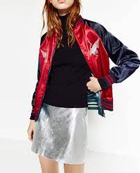 Zara Woman Embroidered Reversible Bomber Jacket Jackets For Women Coats Jackets Women Bomber Jacket Women