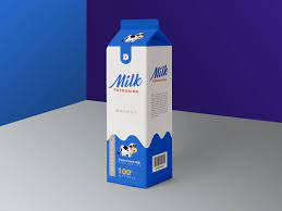 Download Free Milk Carton Box Packaging Mockup Psd Designbolts