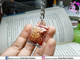 Mexican Snack Mexican Keychain Valentina Mexican Flour Frying Keychain In 2020 Friend Jewelry Mini Charm Clay Charms