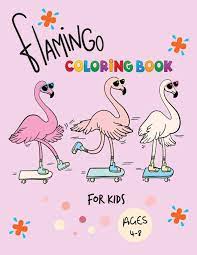 Cute flamingo coloring pages for kids. Flamingo Coloring Book For Kids Ages 4 8 Easy And Fun Coloring Page For Toddlers Kids Ages 2 4 4 8 Boys And Girls Landis Amber 9781687267818 Amazon Com Books