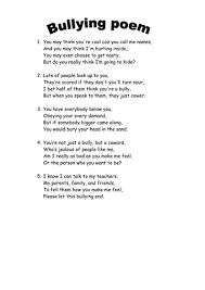 Anti Bullying Poem Teaching Resources In 2021 Anti Bullying Bullying Quotes Anti Bullying Activities