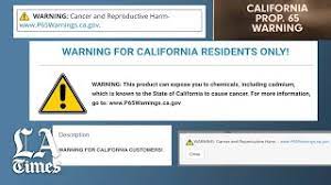 Cancer.org explains it was created to help consumers make decisions about protecting themselves from chemicals that could cause cancer. Prop 65 Warns Of Cancer And Birth Defects Do Shoppers Care Los Angeles Times