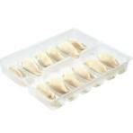 PP Plastic Food 12pcs Dumpling Tray Rectangular Disposable ...