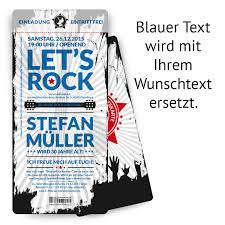 Perfekte einladungen, wenn sie ein fan der 50er selbstverständlich passen unsere kartendesigner das design der hochzeitskarten und sämtliche texte ihrer hochzeitseinladung und aller. Rock And Roll Geburtstagseinladung Konzertticket