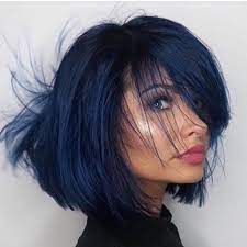 Blau Haarfarben Haarfarben Dunkelblaue Haare Mittellange Haare