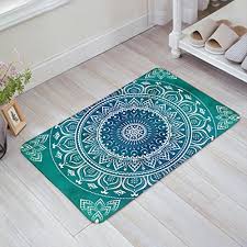 What is the cheapest option available within teal area rugs? Multi Color Area Rug Bohemian Mandala Doormat Indoor Outdoor Rugs Teal White Coral Buy Online In Qatar At Qatar Desertcart Com Productid 71791807