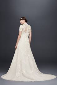 Lace Appliqued A Line Wedding Dress And Topper David S Bridal A Line Wedding Dress Wedding Dresses Davids Bridal