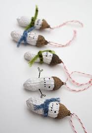 Items Similar To 3 Mini Christmas Ornaments Funny Painted Snowman Peanuts On Etsy Unusual Christmas Ornaments Christmas Crafts Xmas Crafts