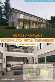 Awesome Modern Look Metal Farmhouse Hq Plans Pictures Metal Building Homes In 2020 Metal Building Homes Building A House Metal Buildings