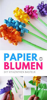 Hyazinthen Aus Papier Basteln Diy Blumen Fur Den Fruhling Basteln Fruhling Blumen Papierblumen Basteln Blumen Basteln Aus Papier