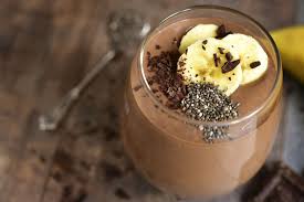 Recette Smoothie Au Chocolat Banane Et Graines De Chia 750g Recette Recette De Petit Dejeuner Graines De Chia Smoothie Recette