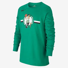 boston celtics nike dri fit logo older kids long sleeve nba t shirt