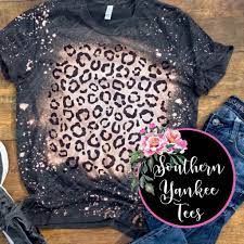 Leopard Print Bleached Shirt In 2021 Bleach Shirts Bleach Shirt Diy Cute Shirt Designs