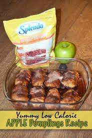 Nothing in this recipe contains any calories except for the apples, (and cool whip if desired) so it is just like eating an apple, only much tastier!! Splenda Apple Dumplings Recipe Low Calorie Great Taste Apple Dumplings Dumpling Recipe Apple Dumpling Recipe