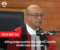 Despite battling a number of coughing fits, Judge Nathan Erasmus continued  to preside over the trial-within-a-trial in the Joshlin Smith case