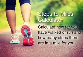 Steps To Miles Calculator Steps In A Mile