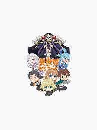 Isekai Quartet Ainz Kazuma Subaru Tanya Sticker By Lawliet1568 Subaru Quartet Stickers