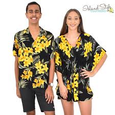 Black And Yellow Outfits For Couples Hawaiian Shirt Ladies Kaftan Goes Great With Your Holiday Island Style Clothing Fashion Outfits Fancy Dress Costumes