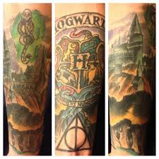 Harry Potter Half Sleeve Geek Tattoo Sleeve Tattoos Tattoos