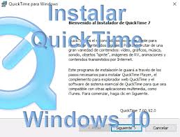 Quicktime player, from apple, allows the playback of quicktime movie files (.mov) and lots of other file formats including, audio, still images, graphics, and virtual reality (vr) movies. Instalar Quicktime En Windows 10