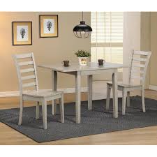 light gray rustic 3 piece dining set