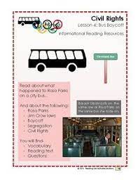 Product Description Lesson Contents- One Page Of Informational Reading On The Montgomery Bus Informational Reading Montgomery Bus Boycott Civil Rights Movement
