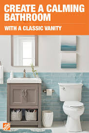 Add A Touch Of Coastal Charm With Hues Of Blue And The Fairlake Vanity A Modern Yet Timeless Faucet Comple Small Bathroom Bathrooms Remodel Upstairs Bathrooms