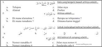 Soal bahasa arab uts 1 kelas ii. Latihan Soal Bahasa Arab Mi Lasopalight