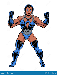 Comic Book Illustrated Muscular Woman Flexing Muscles Stock Illustration -  Illustration of boots, book: 46700746