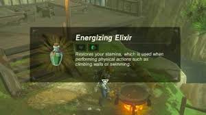 All you've got to do is hold the essential ingredients, and drop them . List Of Elixirs How To Make Elixirs Stamina Potions Zelda Breath Of The Wild Botw Game8