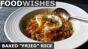 For the mexican rice recipe, all you need is 3 tbsp olive oil, 2 carrots, 1 small green bell pepper, 1 small onion, 2 cups long grain rice, 8 oz tomato sauce did you know mexican rice, a side dish is also known as spanish rice dish? Baked Fried Rice Easy Fried Rice In The Oven Food Wishes Food Wishes Baked Fries Fried Rice Easy
