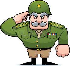 An Illustration Of A Cartoon Military General Saluting Soldier Drawing Cartoon Emoji Images