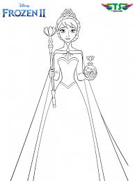 Queen Elsa And Crown Frozen 2 Coloring Page Elsa Coloring Pages Disney Coloring Pages Elsa Coloring
