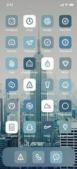 4000 Denim Blue Ios 14 Iphone Minimalist App Icons Pack Denim Blue Grey Aesthetic Icons By Phikfyn Instagram Layout App Icon Icon Pack