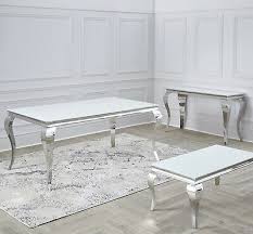 Coffee table oval<br>140cm x 70cm<br>purchased from nick scaly for $389.00<br><br><br>pickup from frentree gully Louis Chrome Table Range Dining Console Coffee Tables Grey White Marble Black Ebay Coffee Table Grey Console Table Marble Console Table