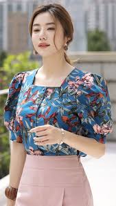See more ideas about pattern, prints, print patterns. Floral Print V Neck Chiffon Frill Blouse Fashion Tops Blouse Myanmar Dress Design Traditional Dresses Designs
