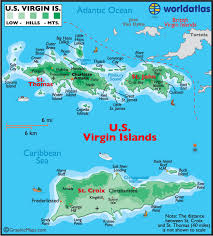 Us Virgin Islands Large Color Map St Thomas Virgin Islands Us Virgin Islands Vacation Trips