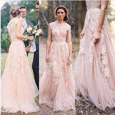 Boho Wedding Dress Bohemian Wedding Dress Lace Wedding Dress Boho Prom Dress Bridesmaid Dresses Boho Lace Wedding Dress Vintage Wedding Dress Cap Sleeves