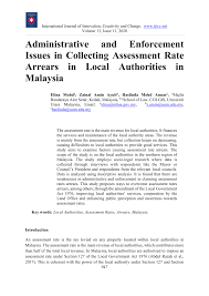 The legislation allows the local Pdf Administrative And Enforcement Issues In Collecting Assessment Rate Arrears In Local Authorities In Malaysia