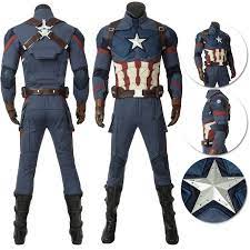 Captain america costume improved version steve rogers cosplay costumes. Kostume Verkleidungen Newest The Avengers Endgame Captain America Cosplay Costume Custom Full Suit Kostume
