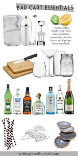 Bar Cart Essentials Everything You Need For Your Home Bar Bar Cart Essentials Home Bar Essentials Bar Cart Decor