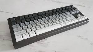 Black And White Gradient Keycaps Shades Of Grey Mechanicalkeyboards Custom Computer Mini Keyboard Pc Keyboard