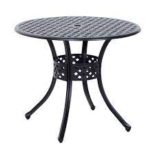 So, the best tip to save money when. Outsunny 33 Round Cast Aluminium Outdoor Patio Dining Table With Umbrella Hole Black Walmart Com Walmart Com