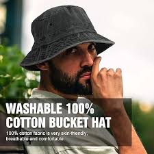 AYPOW Bob Emmer Hoed XXL Grote Hoofden Unisex, Katoen Gewassen Denim  Vintage Outdoor Zonnehoed, Opvouwbare Ademende Vissershoed voor Outdoor  Wandelen Reizen Mannen Vrouwen, Zwart/Grijs : Amazon.com.be: Mode