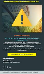 Comdirect bank aktiengesellschaft, pascalkehre 15, 25451 quickborn. Vorsicht Phising Mails Im Umlauf Seite 2 Comdirect