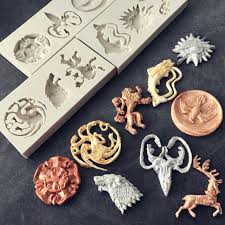 Right Game Family Coat Of Arms Fondant Cake Decorating Etsy Game Of Thrones Cake Chocolate Crafts Silicone Molds
