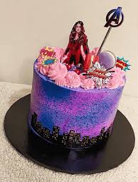 He will be senseless with joy! Wandavision Cake Design Images Wandavision Birthday Cake Ideas In 2021 Marvel Cake Cake Avengers Birthday Cakes