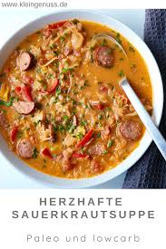 Herzhafte Sauerkrautsuppe Mit Mettwurst Kleingenuss Rezept Sauerkrautsuppe Rezepte Essensrezepte