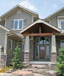 4 craftsman style house with 2nd floor balcony. Craftsman Style Stone Veneers Columns Windows Ranch House Exterior House Exterior Stone Home Exterior