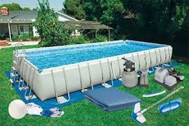 Above Ground Pools 116405 12 X 24 X 52 Rectangular Intex Ultra Frame Aboveground Swimming Pool 28365eh Buy It Rectangular Pool Pool Kits Swimming Pool Kits